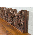 Antique Indonesian Carved Teak Architectural Panel with Floral and Foliage Decor-9. Asian & Chinese Furniture, Art, Antiques, Vintage Home Décor for sale at FEA Home