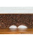 Antique Indonesian Carved Teak Architectural Panel with Floral and Foliage Decor-12. Asian & Chinese Furniture, Art, Antiques, Vintage Home Décor for sale at FEA Home