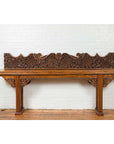 Antique Indonesian Carved Teak Architectural Panel with Floral and Foliage Decor-2. Asian & Chinese Furniture, Art, Antiques, Vintage Home Décor for sale at FEA Home