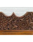 Antique Indonesian Carved Teak Architectural Panel with Floral and Foliage Decor-7. Asian & Chinese Furniture, Art, Antiques, Vintage Home Décor for sale at FEA Home