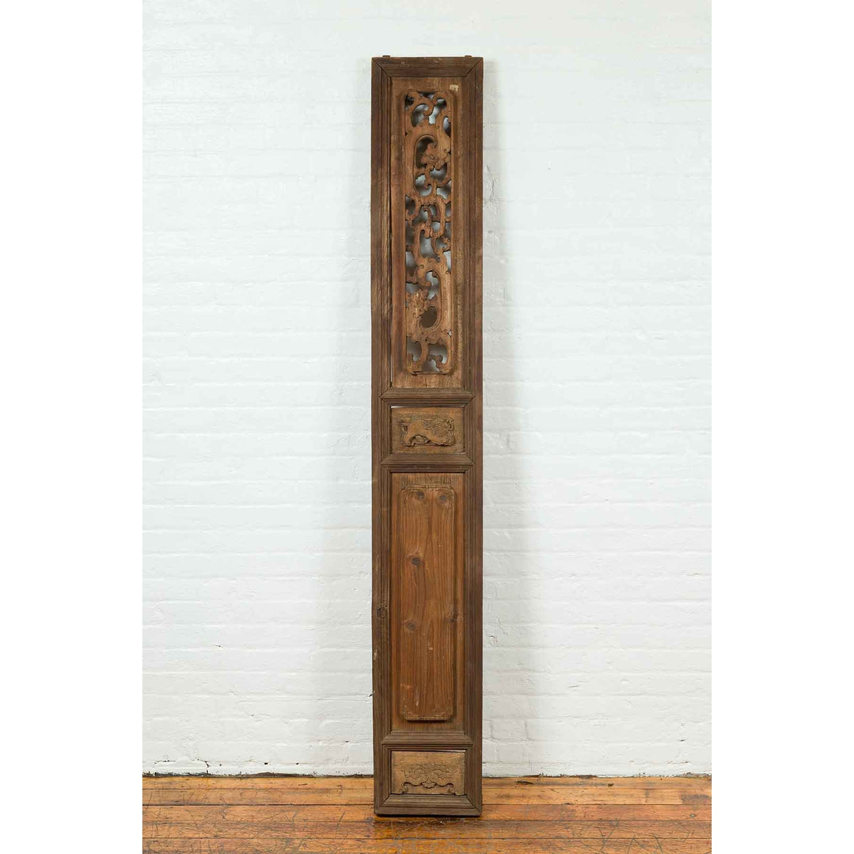 Chinese 19th Century Carved Wooden Architectural Panel with Clouds and Lion-2. Asian & Chinese Furniture, Art, Antiques, Vintage Home Décor for sale at FEA Home