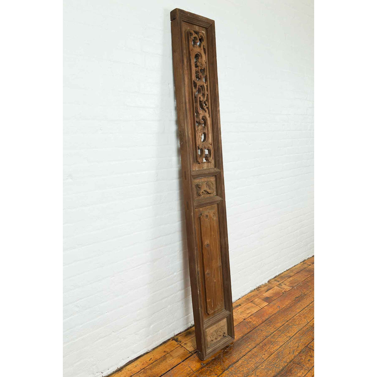Chinese 19th Century Carved Wooden Architectural Panel with Clouds and Lion-9. Asian &amp; Chinese Furniture, Art, Antiques, Vintage Home Décor for sale at FEA Home