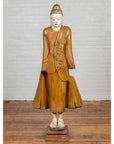 Vintage Thai Hand Painted and Gilt Buddha in Mandalay Style with Jewelry Motifs-2. Asian & Chinese Furniture, Art, Antiques, Vintage Home Décor for sale at FEA Home