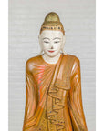Vintage Thai Hand Painted and Gilt Buddha in Mandalay Style with Jewelry Motifs-13. Asian & Chinese Furniture, Art, Antiques, Vintage Home Décor for sale at FEA Home