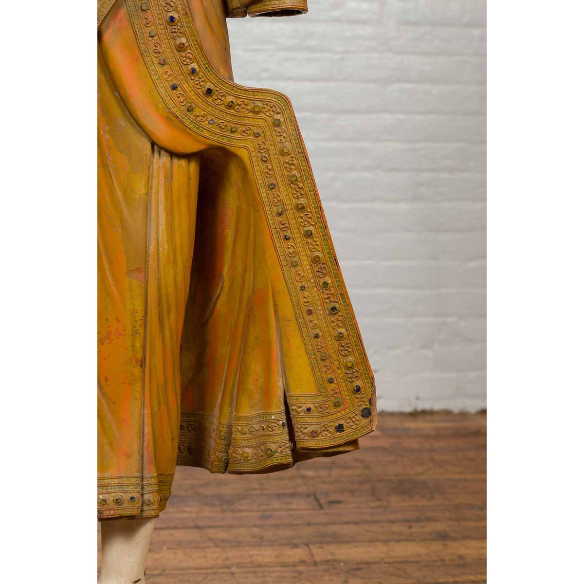 Vintage Thai Hand Painted and Gilt Buddha in Mandalay Style with Jewelry Motifs-15. Asian &amp; Chinese Furniture, Art, Antiques, Vintage Home Décor for sale at FEA Home