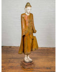 Vintage Thai Hand Painted and Gilt Buddha in Mandalay Style with Jewelry Motifs-4. Asian & Chinese Furniture, Art, Antiques, Vintage Home Décor for sale at FEA Home