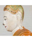 Vintage Thai Hand Painted and Gilt Buddha in Mandalay Style with Jewelry Motifs-7. Asian & Chinese Furniture, Art, Antiques, Vintage Home Décor for sale at FEA Home