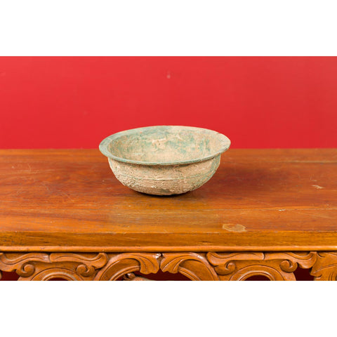 Chinese Han Dynasty Bronze Bowl circa 202 BC-200 AD with Mineral Deposits-YN6913-10. Asian & Chinese Furniture, Art, Antiques, Vintage Home Décor for sale at FEA Home