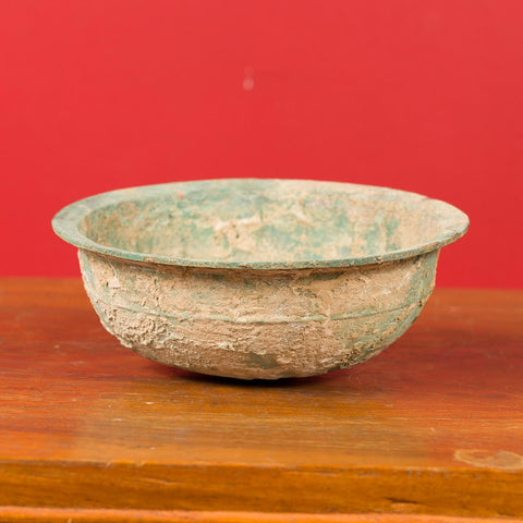 Chinese Han Dynasty Bronze Bowl circa 202 BC-200 AD with Mineral Deposits-YN6913-2. Asian & Chinese Furniture, Art, Antiques, Vintage Home Décor for sale at FEA Home