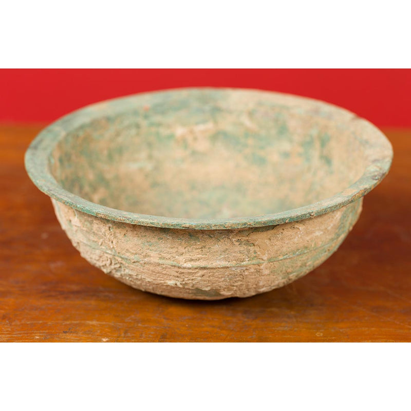 Chinese Han Dynasty Bronze Bowl circa 202 BC-200 AD with Mineral Deposits-YN6913-3. Asian & Chinese Furniture, Art, Antiques, Vintage Home Décor for sale at FEA Home