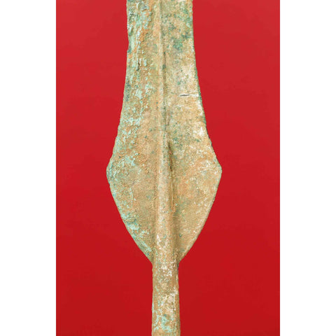 Persian Iron Age Bronze Dagger from Luristan circa 1000-650 BC on Custom Base
