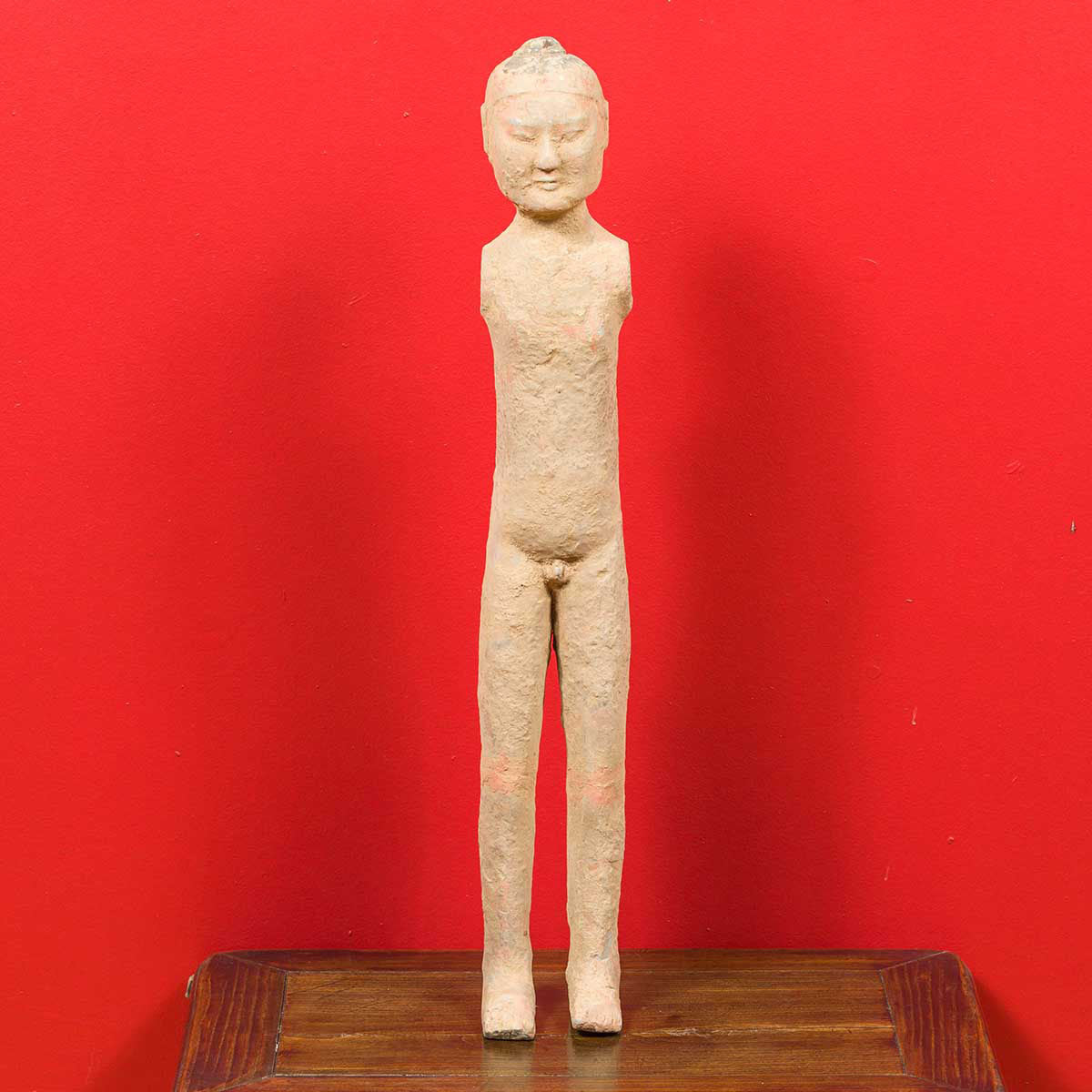 Chinese Western Han Dynasty Polychrome Sculpture with Original Polychromy-2. Asian & Chinese Furniture, Art, Antiques, Vintage Home Décor for sale at FEA Home