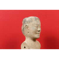 Western Han Dynasty 206 BC-24 AD Chinese Figuring with Original Polychromy