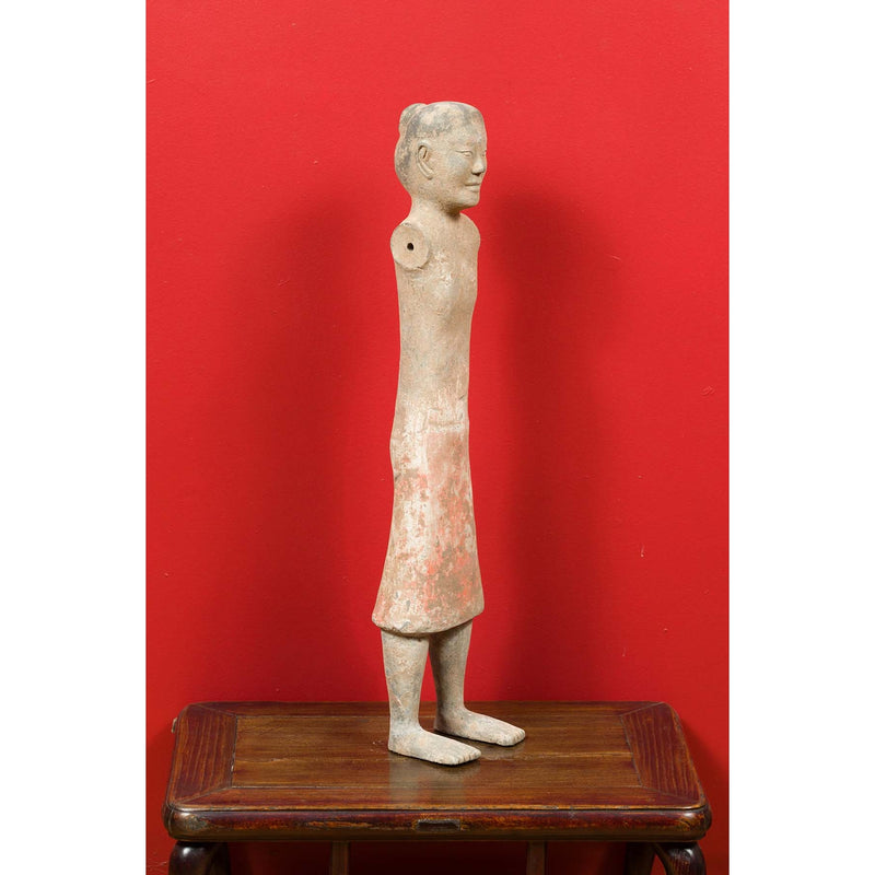 Western Han Dynasty 206 BC-24 AD Chinese Figuring with Original Polychromy-YN6937-6. Asian & Chinese Furniture, Art, Antiques, Vintage Home Décor for sale at FEA Home