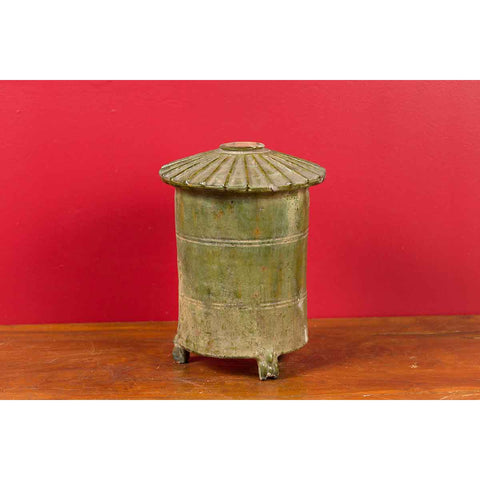 Petit Chinese Ming Dynasty 17th Century Terracotta Granary with Verdigris Patina-YN6942-11. Asian & Chinese Furniture, Art, Antiques, Vintage Home Décor for sale at FEA Home