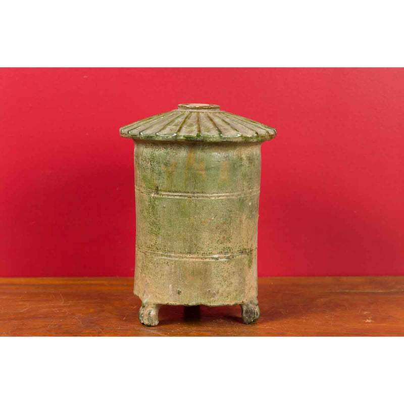 Petit Chinese Ming Dynasty 17th Century Terracotta Granary with Verdigris Patina-YN6942-4. Asian & Chinese Furniture, Art, Antiques, Vintage Home Décor for sale at FEA Home