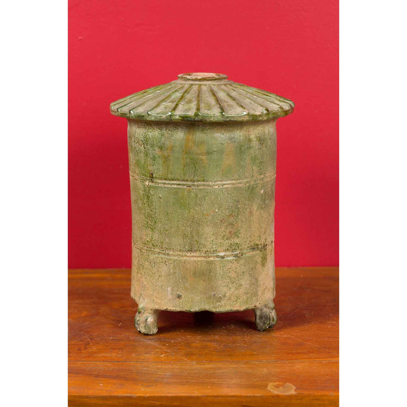 Petit Chinese Ming Dynasty 17th Century Terracotta Granary with Verdigris Patina-YN6942-6. Asian & Chinese Furniture, Art, Antiques, Vintage Home Décor for sale at FEA Home