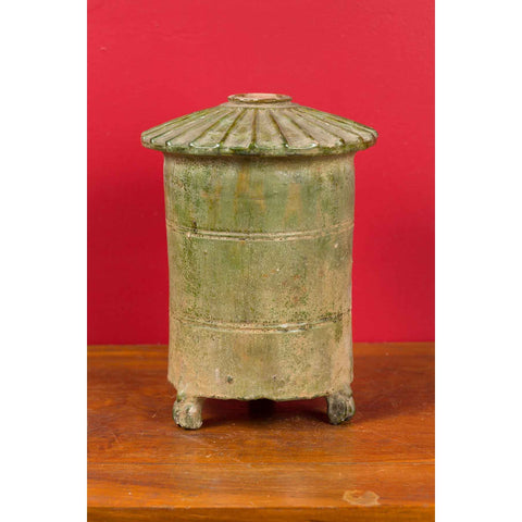 Petit Chinese Ming Dynasty 17th Century Terracotta Granary with Verdigris Patina-YN6942-6. Asian & Chinese Furniture, Art, Antiques, Vintage Home Décor for sale at FEA Home