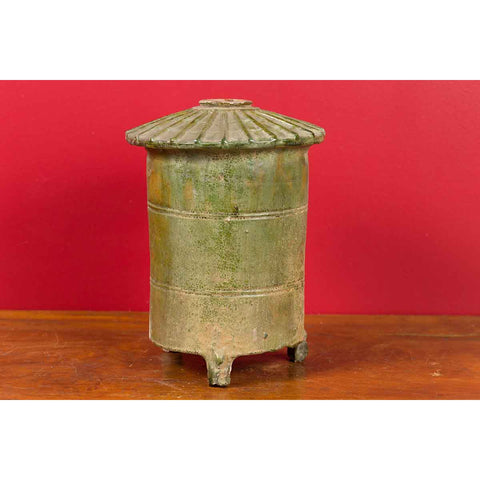 Petit Chinese Ming Dynasty 17th Century Terracotta Granary with Verdigris Patina-YN6942-9. Asian & Chinese Furniture, Art, Antiques, Vintage Home Décor for sale at FEA Home