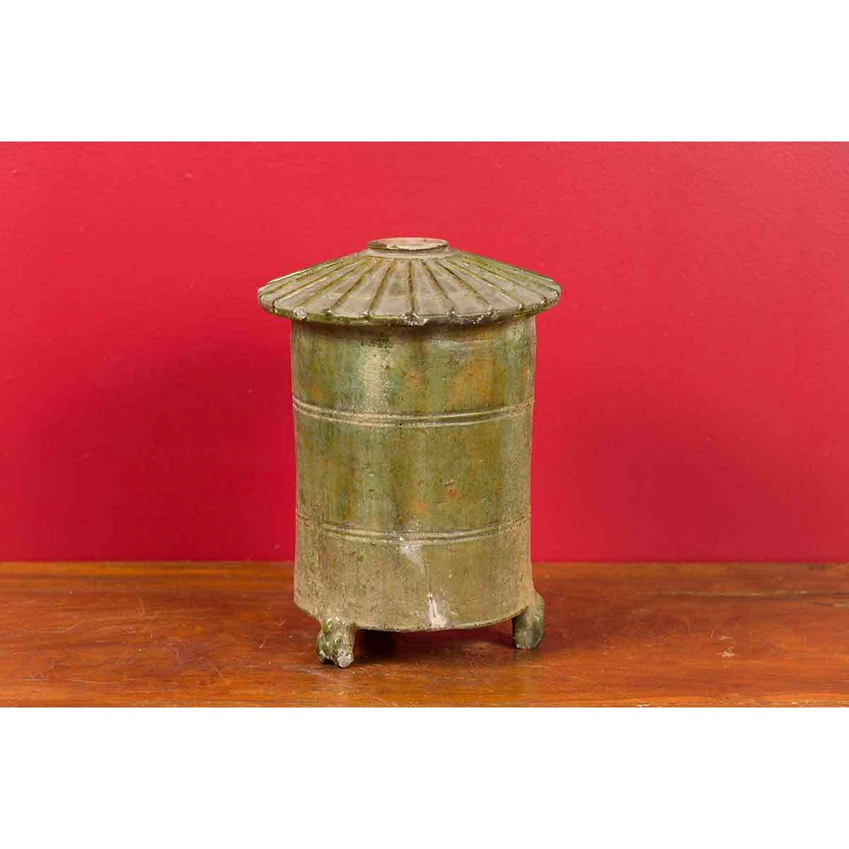 Petit Chinese Ming Dynasty 17th Century Terracotta Granary with Verdigris Patina-10. Asian &amp; Chinese Furniture, Art, Antiques, Vintage Home Décor for sale at FEA Home