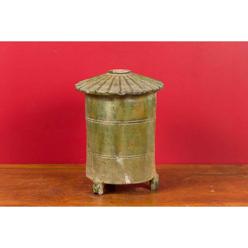 Petit Chinese Ming Dynasty 17th Century Terracotta Granary with Verdigris Patina-YN6942-10. Asian & Chinese Furniture, Art, Antiques, Vintage Home Décor for sale at FEA Home