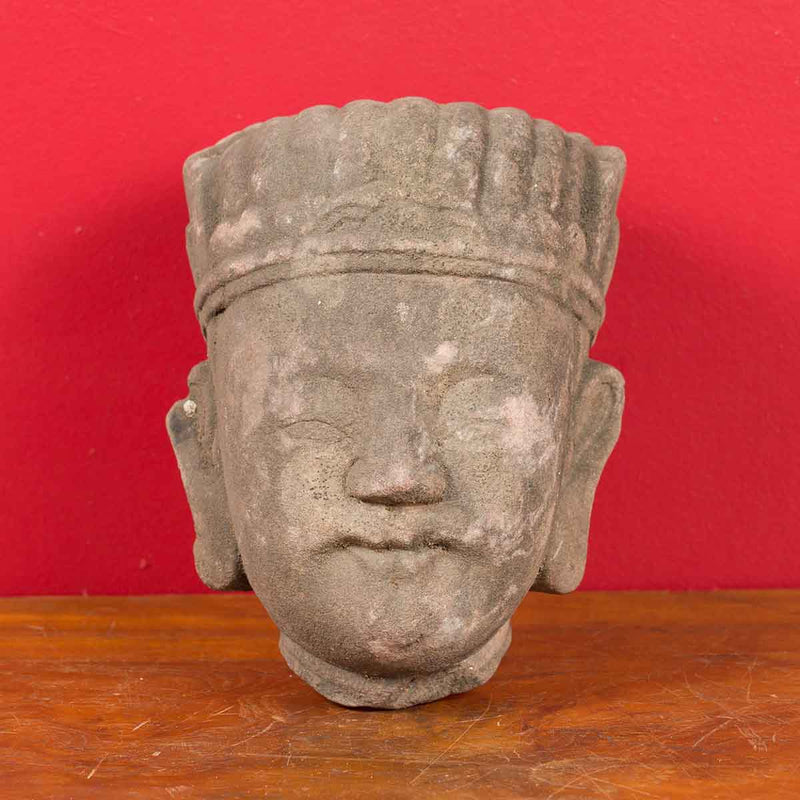 Chinese Qing Dynasty Period 19th Century Carved Head Sculpture of an Official-YN6944-2. Asian & Chinese Furniture, Art, Antiques, Vintage Home Décor for sale at FEA Home
