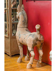 Large Chinese Han Dynasty Period Terracotta Horse, circa 202 BC-200 AD-10. Asian & Chinese Furniture, Art, Antiques, Vintage Home Décor for sale at FEA Home