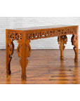 Chinese Early 20th Century Console with Cloud-Carved Apron and Scrolling Feet-2. Asian & Chinese Furniture, Art, Antiques, Vintage Home Décor for sale at FEA Home