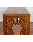 Chinese Early 20th Century Console with Cloud-Carved Apron and Scrolling Feet-16. Asian & Chinese Furniture, Art, Antiques, Vintage Home Décor for sale at FEA Home