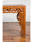 Chinese Early 20th Century Console with Cloud-Carved Apron and Scrolling Feet-6. Asian & Chinese Furniture, Art, Antiques, Vintage Home Décor for sale at FEA Home