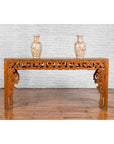 Chinese Early 20th Century Console with Cloud-Carved Apron and Scrolling Feet-3. Asian & Chinese Furniture, Art, Antiques, Vintage Home Décor for sale at FEA Home