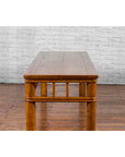 Chinese Late Qing Dynasty Low Table with Pierced Apron and Pillar Strut Motifs-11. Asian & Chinese Furniture, Art, Antiques, Vintage Home Décor for sale at FEA Home