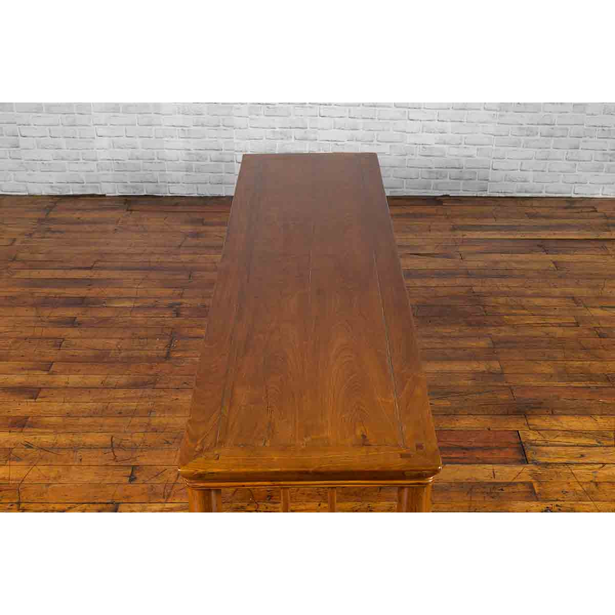 Chinese Late Qing Dynasty Low Table with Pierced Apron and Pillar Strut Motifs-12. Asian &amp; Chinese Furniture, Art, Antiques, Vintage Home Décor for sale at FEA Home