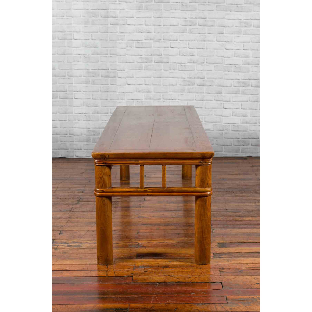 Chinese Late Qing Dynasty Low Table with Pierced Apron and Pillar Strut Motifs-14. Asian &amp; Chinese Furniture, Art, Antiques, Vintage Home Décor for sale at FEA Home