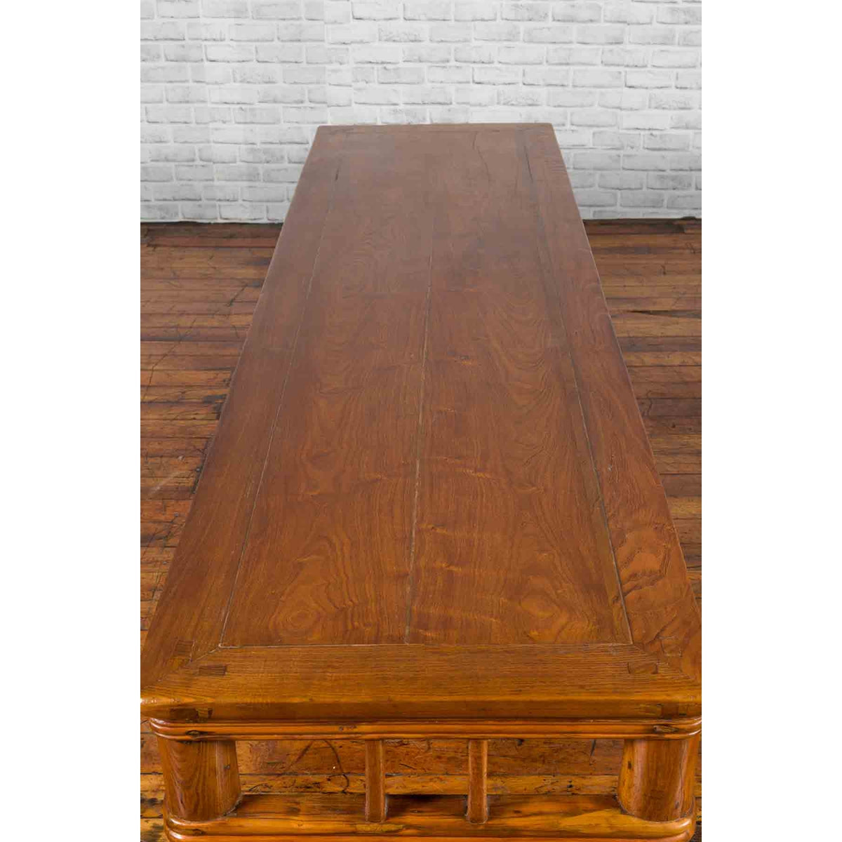 Chinese Late Qing Dynasty Low Table with Pierced Apron and Pillar Strut Motifs-15. Asian &amp; Chinese Furniture, Art, Antiques, Vintage Home Décor for sale at FEA Home