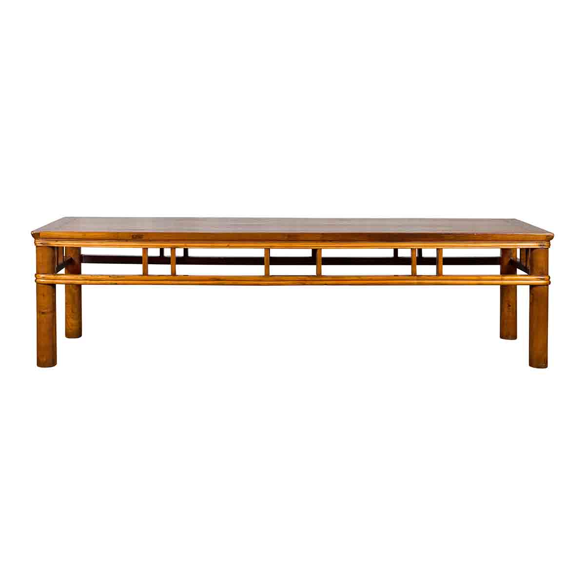 Chinese Late Qing Dynasty Low Table with Pierced Apron and Pillar Strut Motifs-1. Asian & Chinese Furniture, Art, Antiques, Vintage Home Décor for sale at FEA Home
