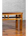 Chinese Late Qing Dynasty Low Table with Pierced Apron and Pillar Strut Motifs-6. Asian & Chinese Furniture, Art, Antiques, Vintage Home Décor for sale at FEA Home