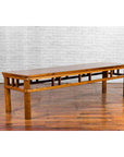 Chinese Late Qing Dynasty Low Table with Pierced Apron and Pillar Strut Motifs-4. Asian & Chinese Furniture, Art, Antiques, Vintage Home Décor for sale at FEA Home