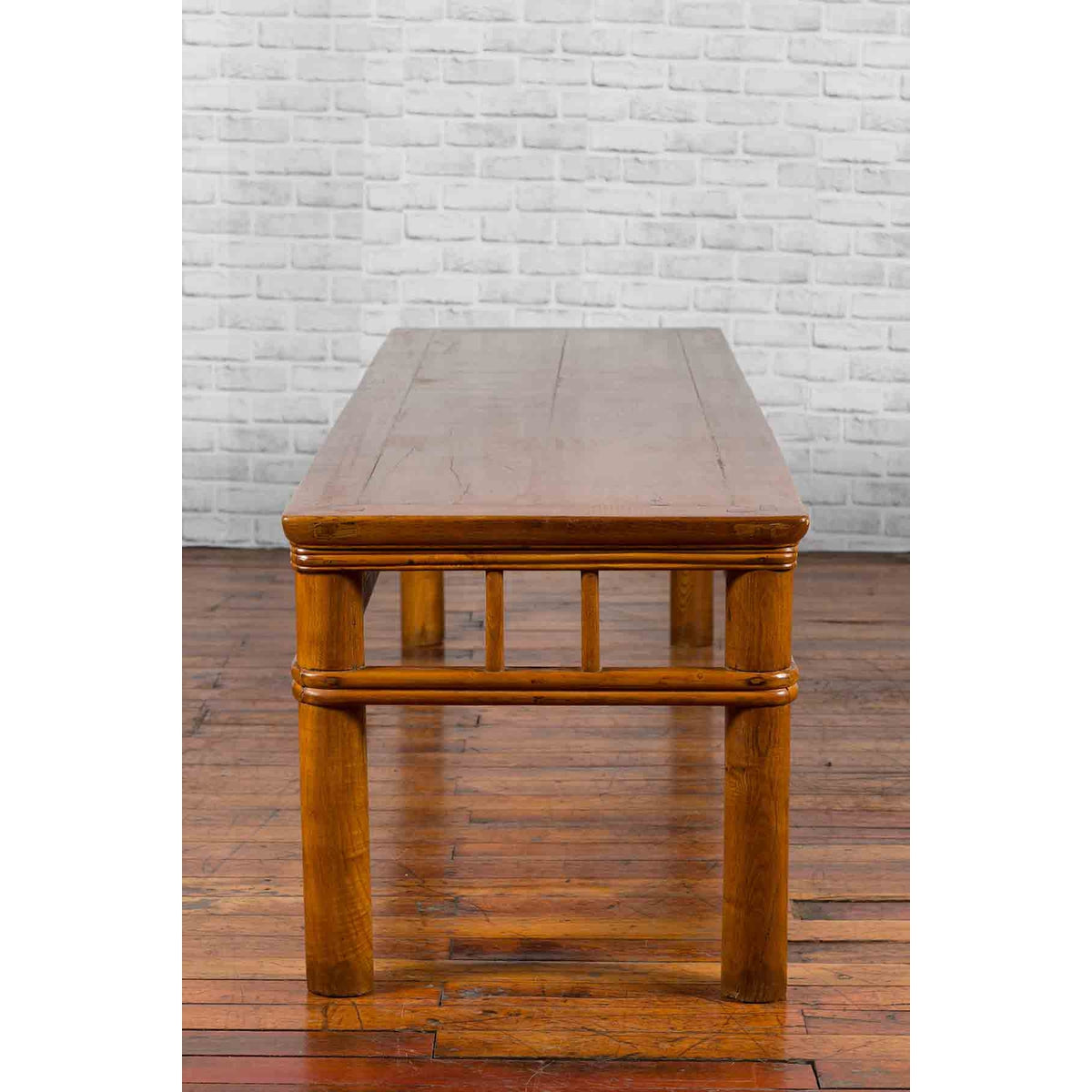 Chinese Late Qing Dynasty Low Table with Pierced Apron and Pillar Strut Motifs-10. Asian &amp; Chinese Furniture, Art, Antiques, Vintage Home Décor for sale at FEA Home