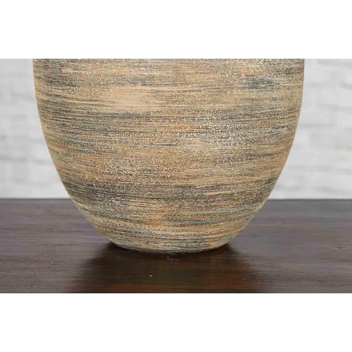 Northern Thai Chiang Mai Contemporary Textured Vase from the Prem Collection-7. Asian &amp; Chinese Furniture, Art, Antiques, Vintage Home Décor for sale at FEA Home
