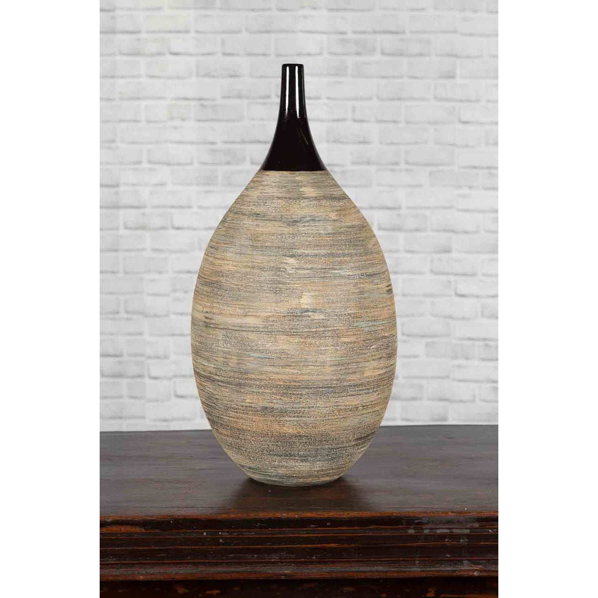 Northern Thai Chiang Mai Contemporary Textured Vase from the Prem Collection-2. Asian & Chinese Furniture, Art, Antiques, Vintage Home Décor for sale at FEA Home