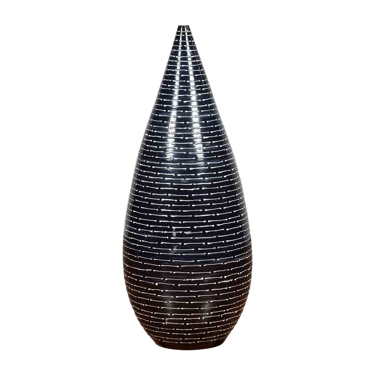 Thai Chiang Mai Contemporary Black and White Vase from the Prem Collection-1. Asian & Chinese Furniture, Art, Antiques, Vintage Home Décor for sale at FEA Home