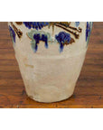 19th Century Martaban Vase with Blue, Green and Brown Bird Motifs and Loops-8. Asian & Chinese Furniture, Art, Antiques, Vintage Home Décor for sale at FEA Home