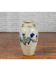 19th Century Martaban Vase with Blue, Green and Brown Bird Motifs and Loops-9. Asian & Chinese Furniture, Art, Antiques, Vintage Home Décor for sale at FEA Home