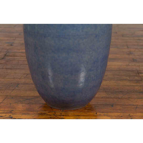Large Thai Chiang Mai Contemporary Blue Tapered Vase from the Prem Collection