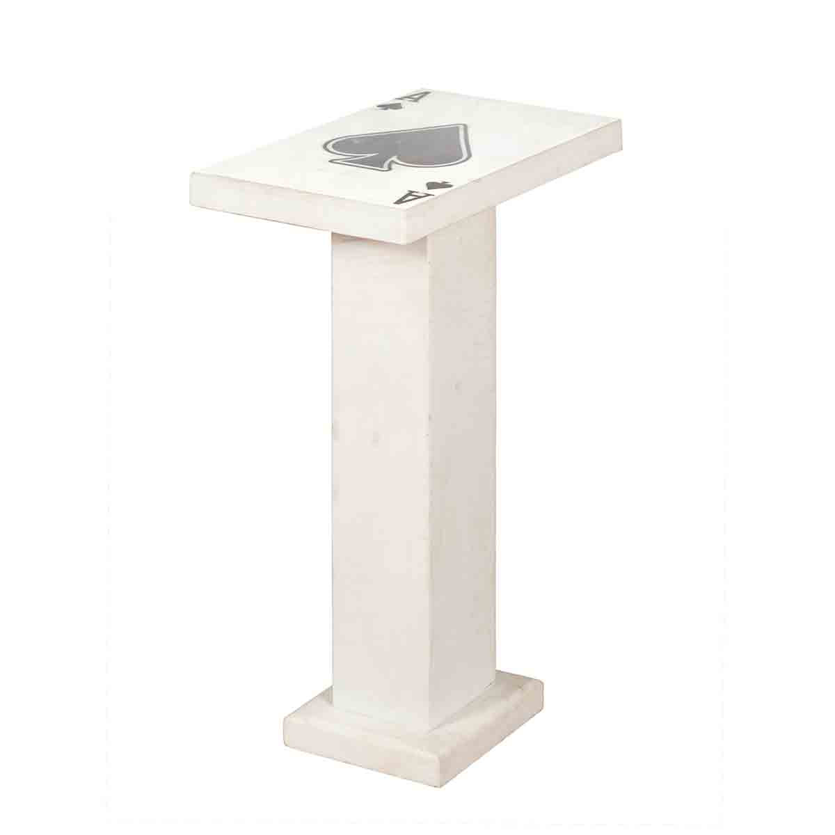 Contemporary White Marble Stand with Ace of Spades Motif and Pedestal Baseq-1. Asian & Chinese Furniture, Art, Antiques, Vintage Home Décor for sale at FEA Home