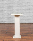 Contemporary White Marble Stand with Ace of Spades Motif and Pedestal Baseq-4. Asian & Chinese Furniture, Art, Antiques, Vintage Home Décor for sale at FEA Home