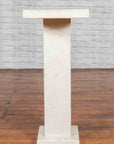 Contemporary White Marble Stand with Ace of Spades Motif and Pedestal Baseq-5. Asian & Chinese Furniture, Art, Antiques, Vintage Home Décor for sale at FEA Home