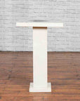 Contemporary White Marble Stand with Ace of Spades Motif and Pedestal Baseq-8. Asian & Chinese Furniture, Art, Antiques, Vintage Home Décor for sale at FEA Home
