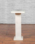 Contemporary White Marble Stand with Ace of Spades Motif and Pedestal Baseq-9. Asian & Chinese Furniture, Art, Antiques, Vintage Home Décor for sale at FEA Home